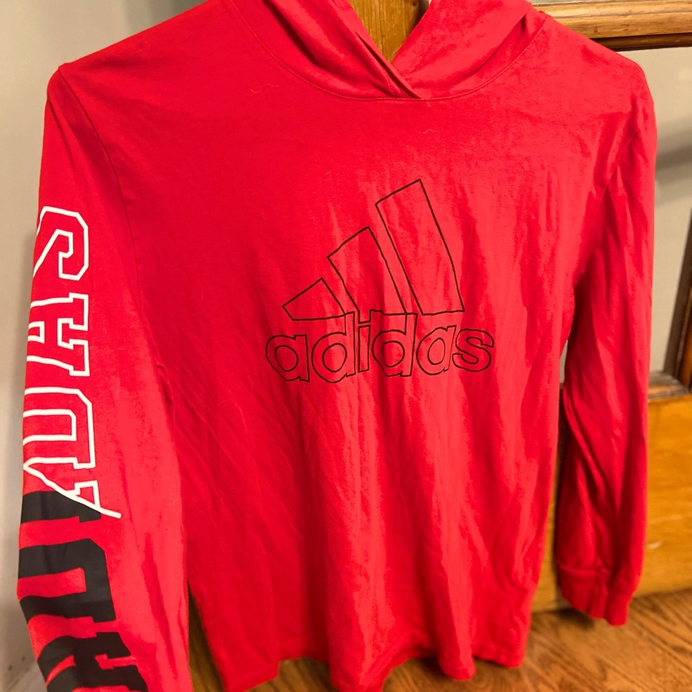 Adidas long sleeve t shirt hoodie - perfect for fall!